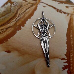 Pentacle Of The Goddess Pendant Sterling Silver